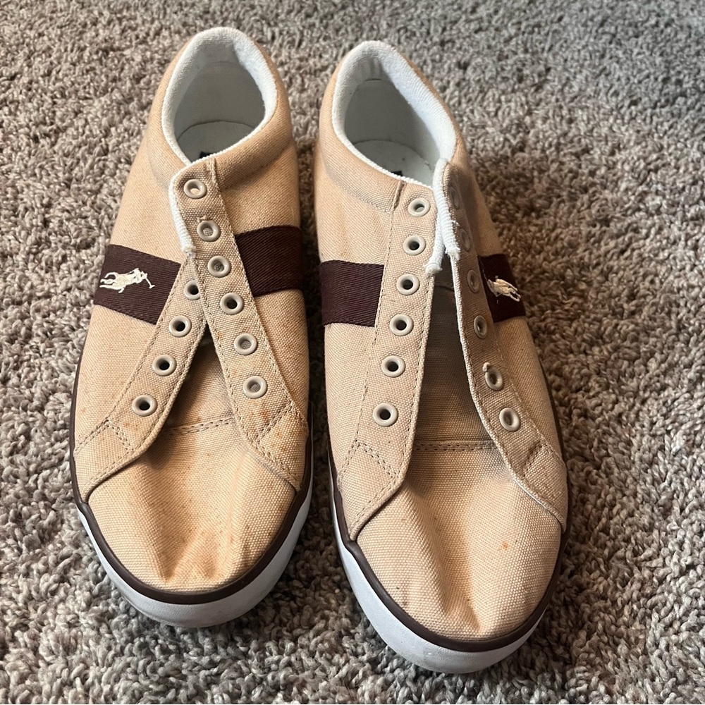 Polo Ralph Lauren Shoes Men Sz‎ 10.5 Tan  Sneakers
